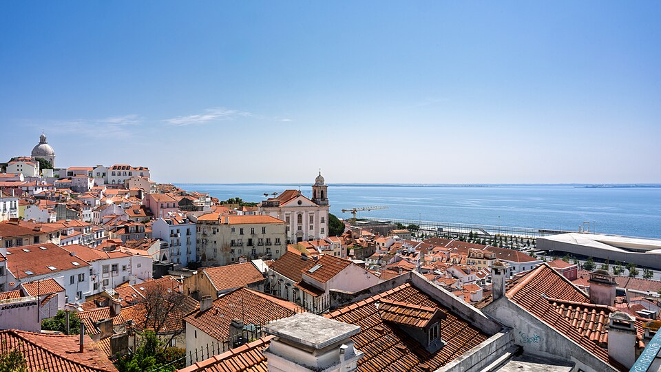 Lisbon rooftops and the Tagus