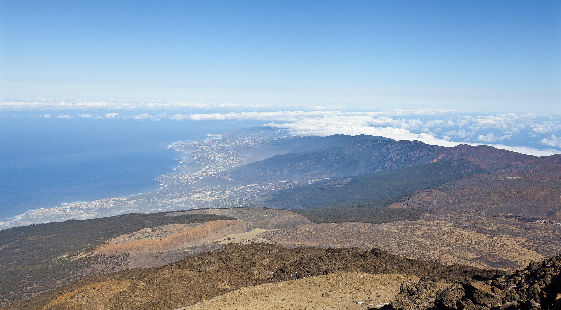 Tenerife coast and Mount Teide